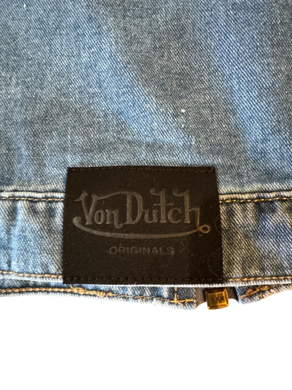 Von Dutch Y2K Vintage Style Cropped Zip-Front Light Wash Denim Jacket NWT Small - Picture 10 of 15